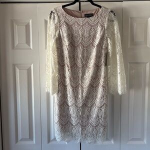 Jessica Howard Lace Dress in Cream and White, Women’s Size 6